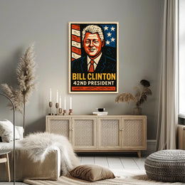 Bill Clinton 42nd President Poster