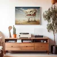 Imaginative Landscape Surreal Organic Architecture Artistic Poster