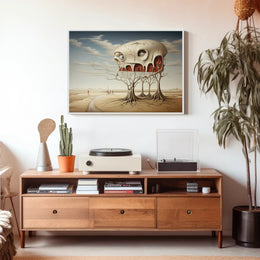 Imaginative Landscape Surreal Organic Architecture Artistic Poster