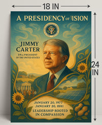 Jimmy Carter Civic Impact Presidential Artwork PosterGoat