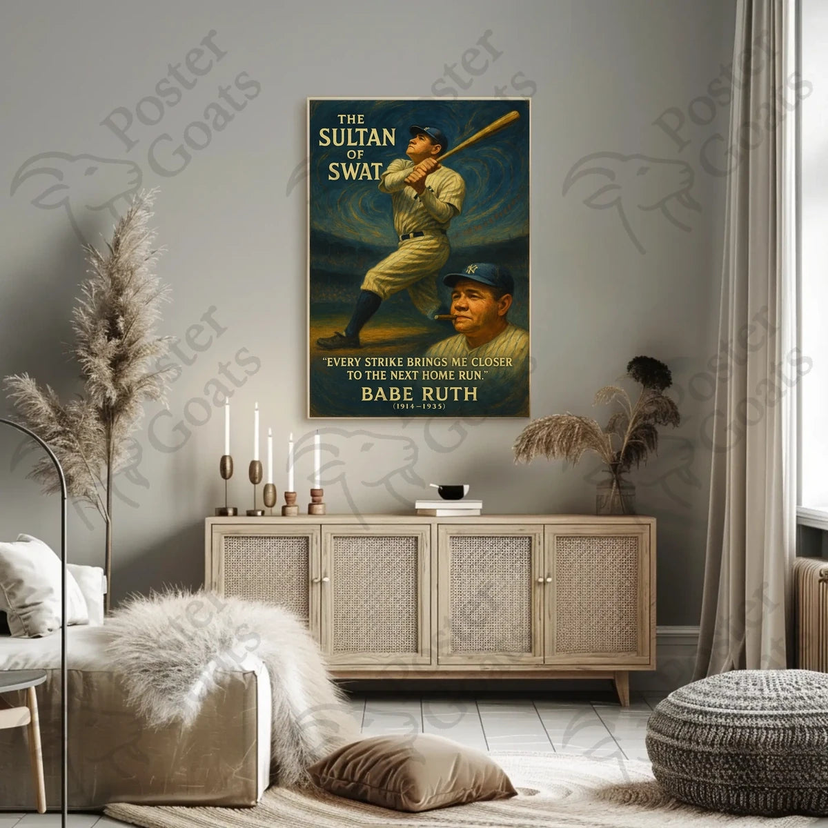 Vintage Baseball Icon Tribute: Sports Poster