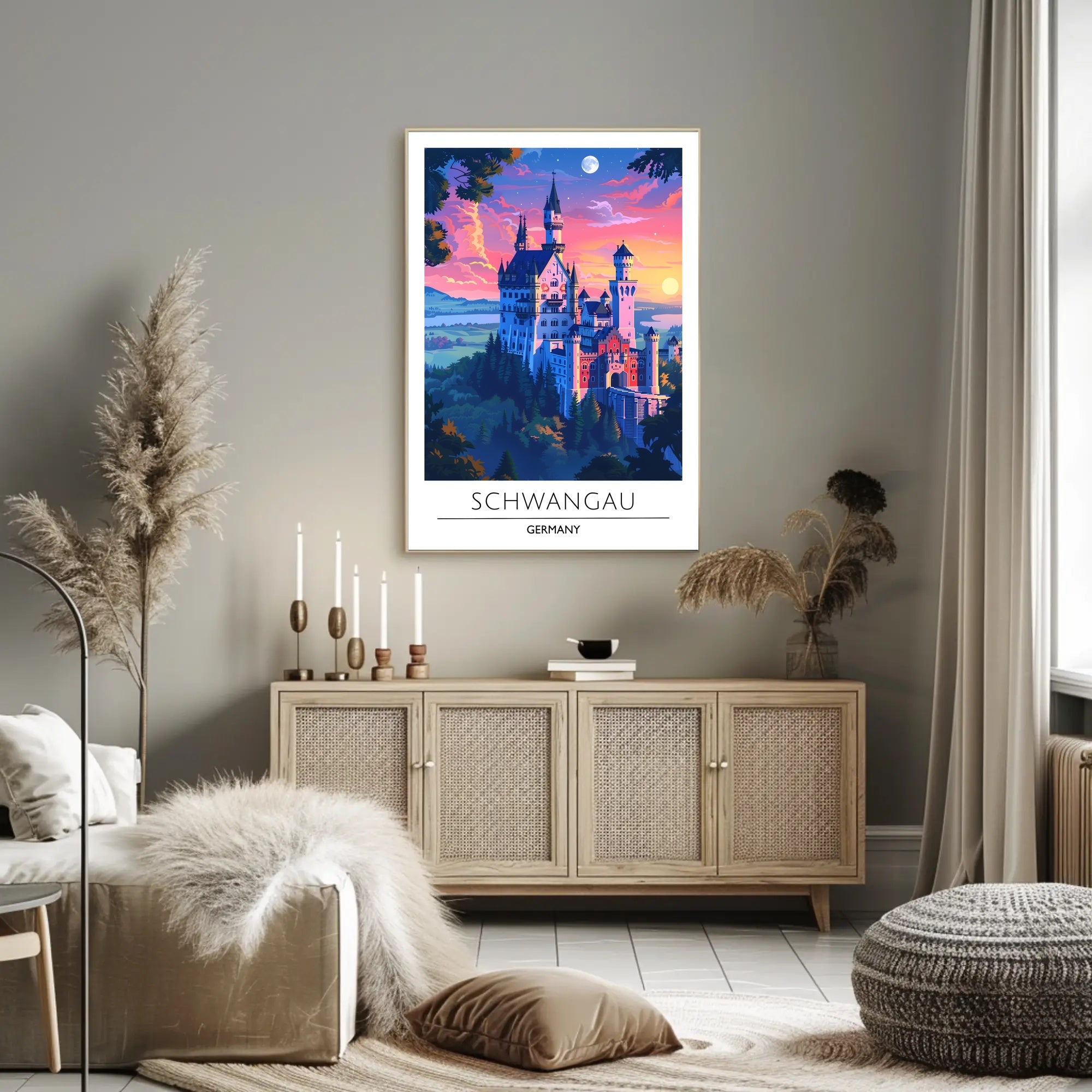 Neuschwanstein Castle Travel Poster
