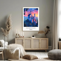 Neuschwanstein Castle Travel Poster