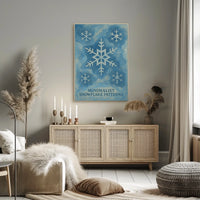 Minimalist Snowflake Patterns Poster