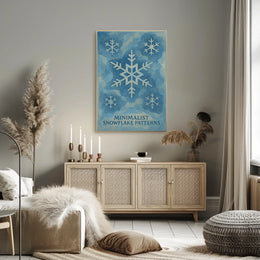 Minimalist Snowflake Patterns Poster