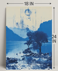 Tranquil Blue Landscape Poster