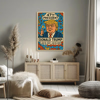 Donald Trump Patriotic Celebration Pop Art Poster