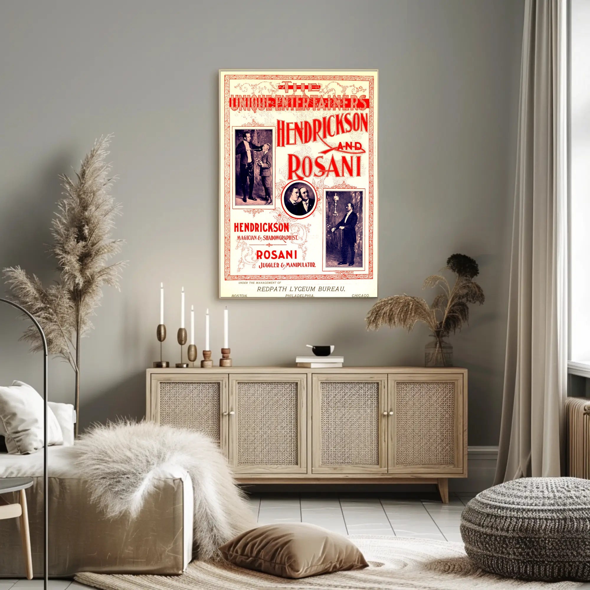 Vintage Vaudeville Performers Poster - Cultural or Heritage Poster