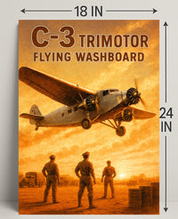 C-3 Trimotor - Flying Washboard Poster PosterGoat