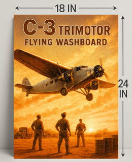 C-3 Trimotor - Flying Washboard Poster PosterGoat