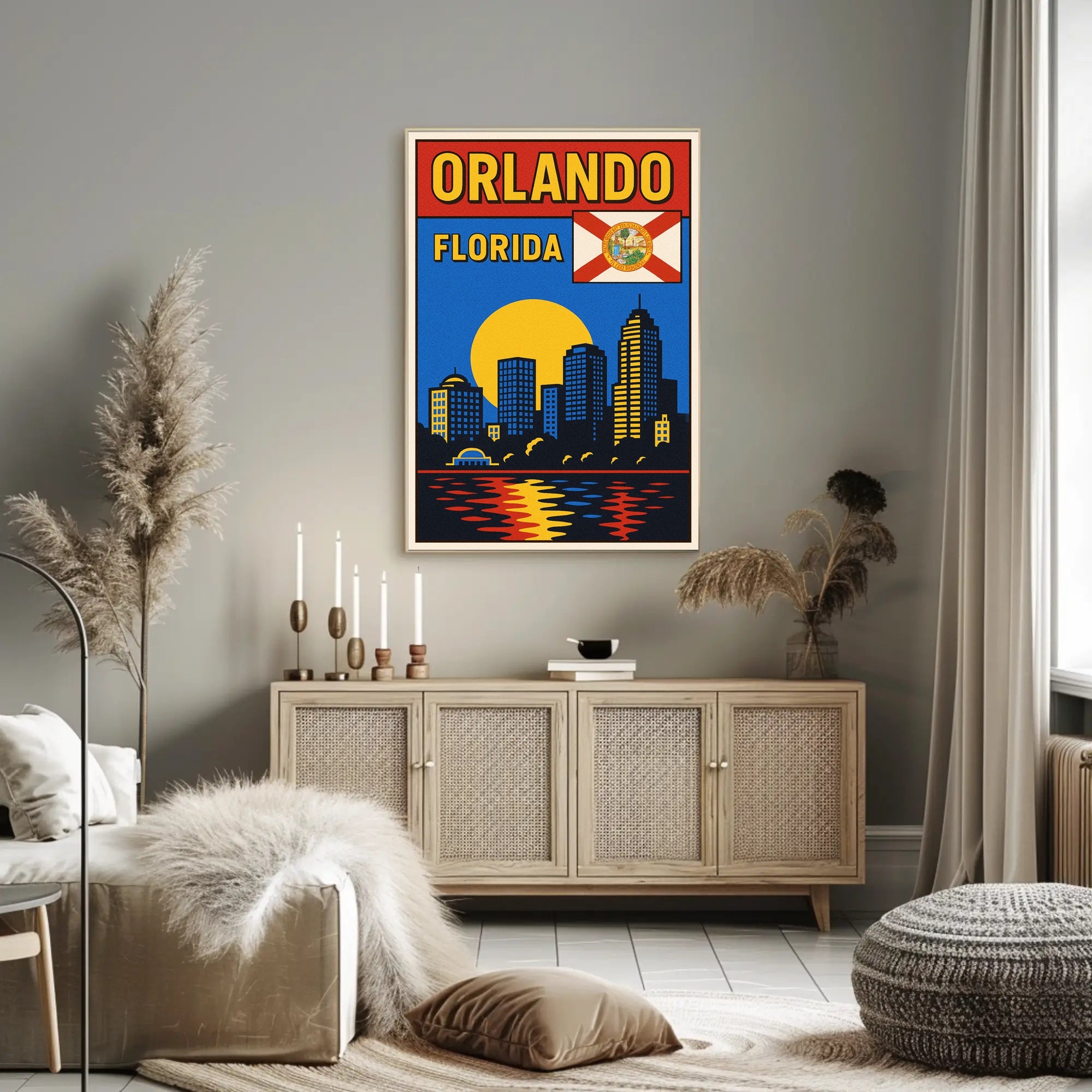 Orlando, Florida Skyline Poster PosterGoat