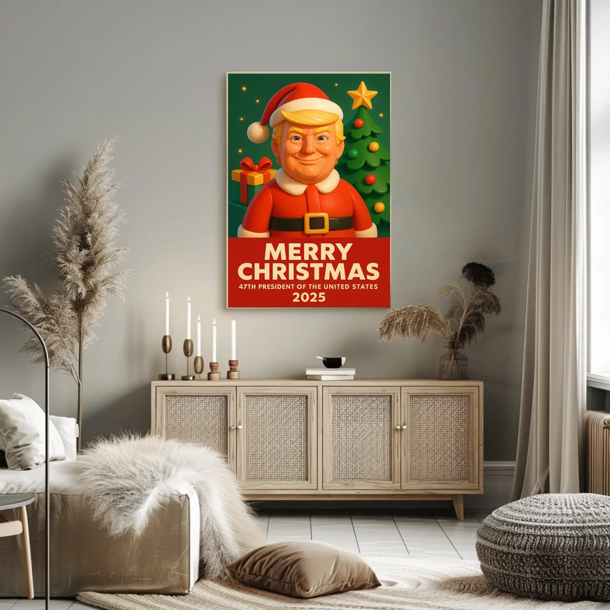 Santa Claus 2025 Presidential Christmas Political Poster