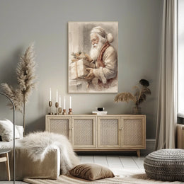 Vintage Santa Claus With Gifts Vintage Poster
