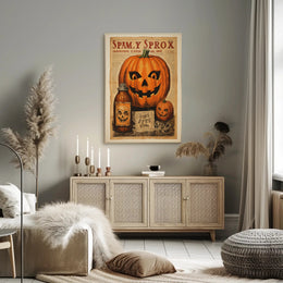 Vintage Halloween Pumpkin Vintage Poster