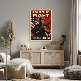 World War II Patriotic Military Recruitment Poster PosterGoat