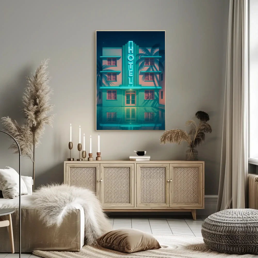 Vintage Cityscape Mid-20th Century Art Poster