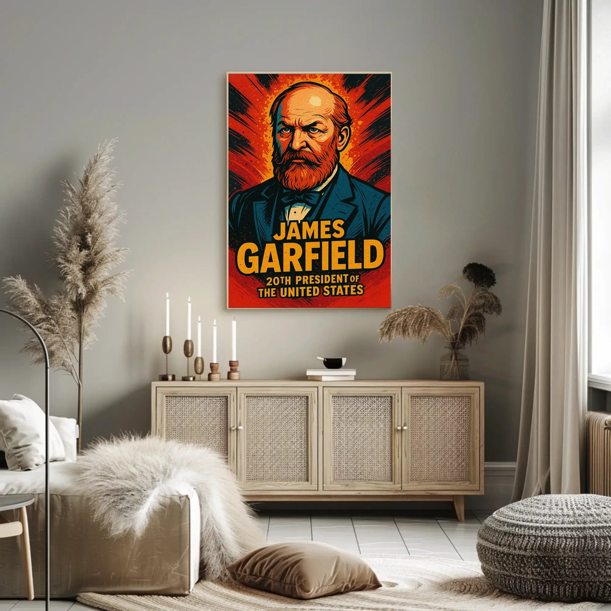 James Garfield 20th President Poster Vintage 18x24 Edition