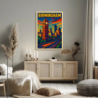 Birmingham Cityscape Poster