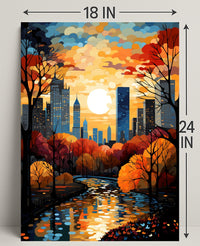Autumn Cityscape Poster