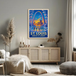 St. Louis Arch Of Light Poster