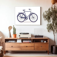 Vintage Bicycle Poster: Modern Retro Design