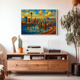 North Las Vegas Artistic Skyline Poster