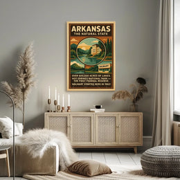 Arkansas Vintage Travel Poster