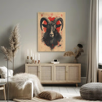 Majestic Goat Art Print Poster for Home Decor and Nature Lovers PosterGoat