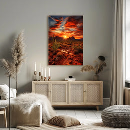 Desert Sunset Serenity Poster