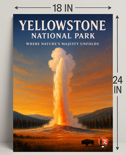 Yellowstone National Park Where Nature's Majesty Unfolds Poster PosterGoat
