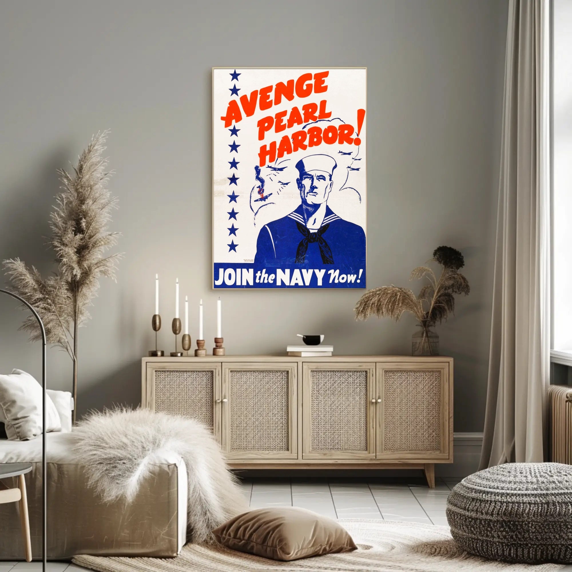 Avenge Pearl Harbor: Join the Navy Now! Poster PosterGoat