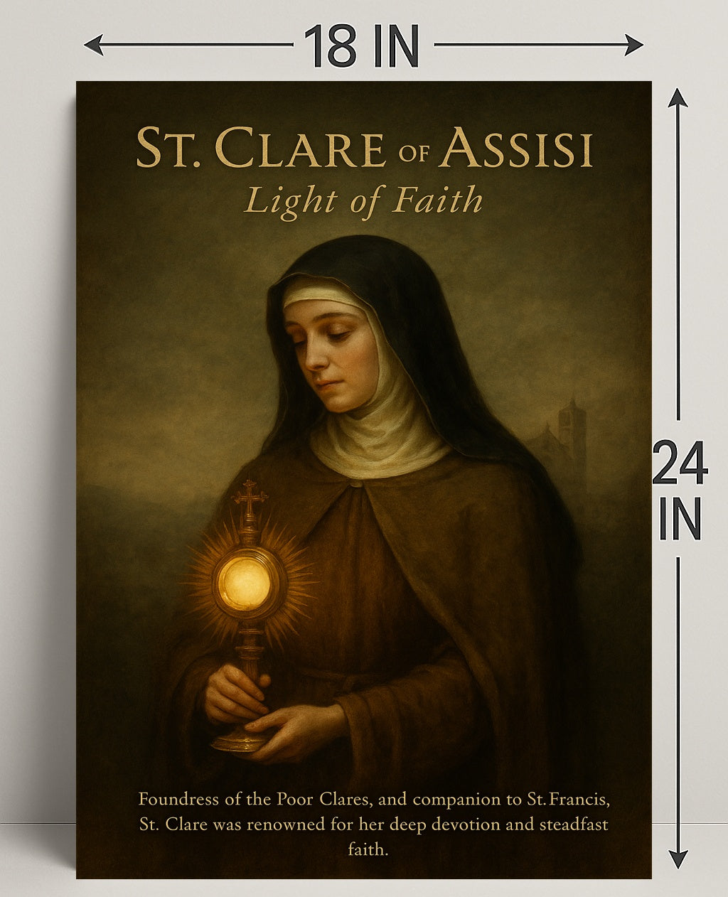 St. Clare Of Assisi Light Of Faith Poster