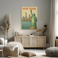New York Cityscape Poster Urban Wall Art 18x24 Inches