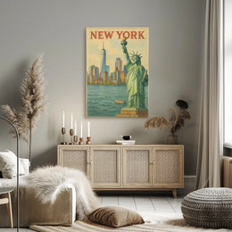 New York Cityscape Poster Urban Wall Art 18x24 Inches