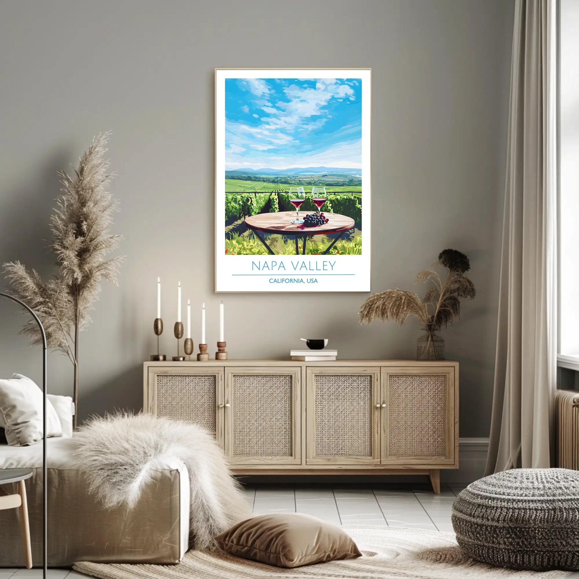 Napa Valley Wine Country Travel Poster