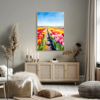 Netherlands Keukenhof Gardens Tulip Fields Poster