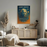Einstein Inspirational Quote Vintage Art Motivational or Quote Poster