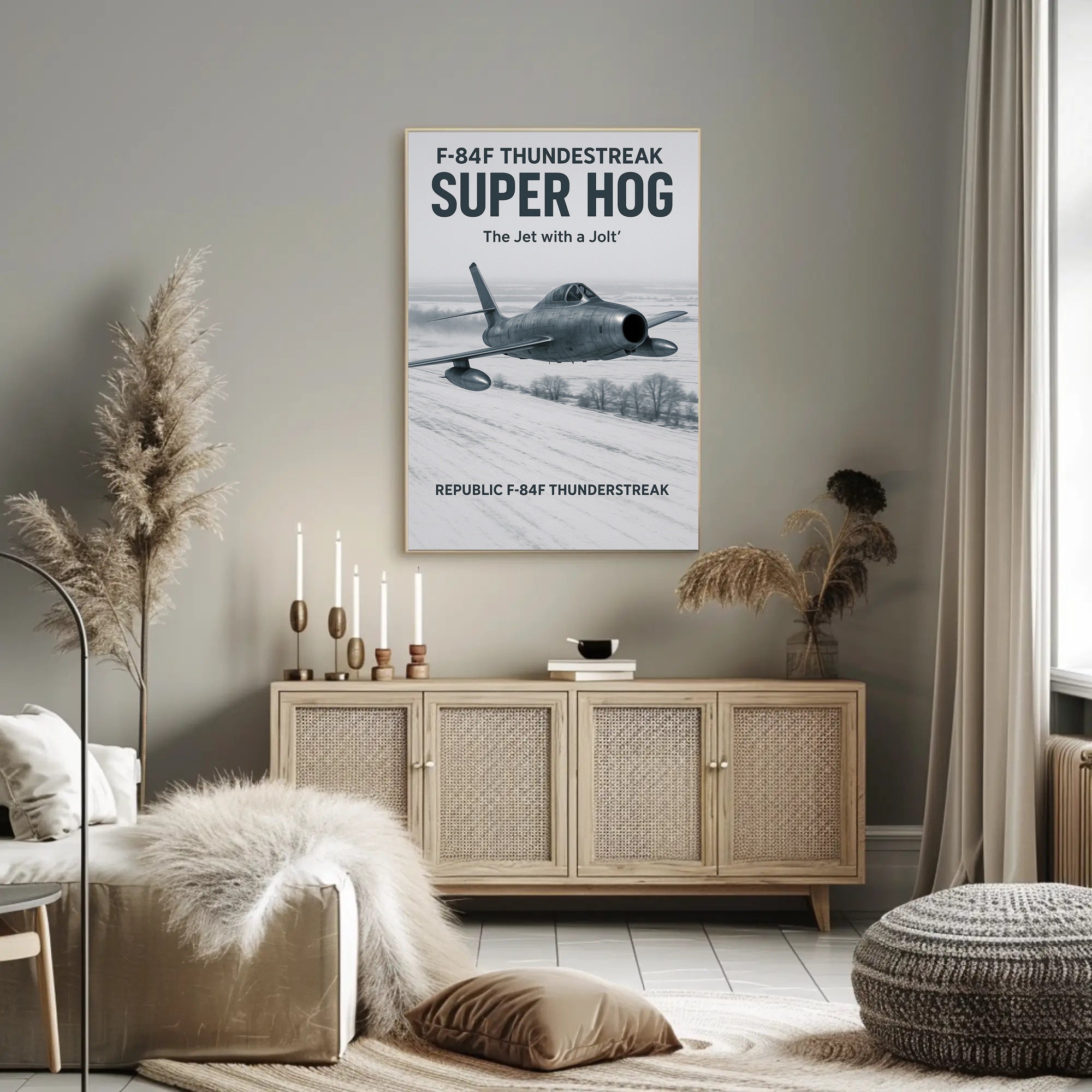 F-84F Thunderstreak Super Hog Poster PosterGoat