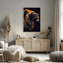 Majestic Lion In Vibrant Colors Poster