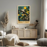 Amalfi Coast Dreamscape Poster Wall Art 18x24 Inches