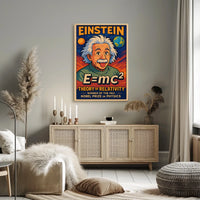Einstein Relativity Classic Educational Poster