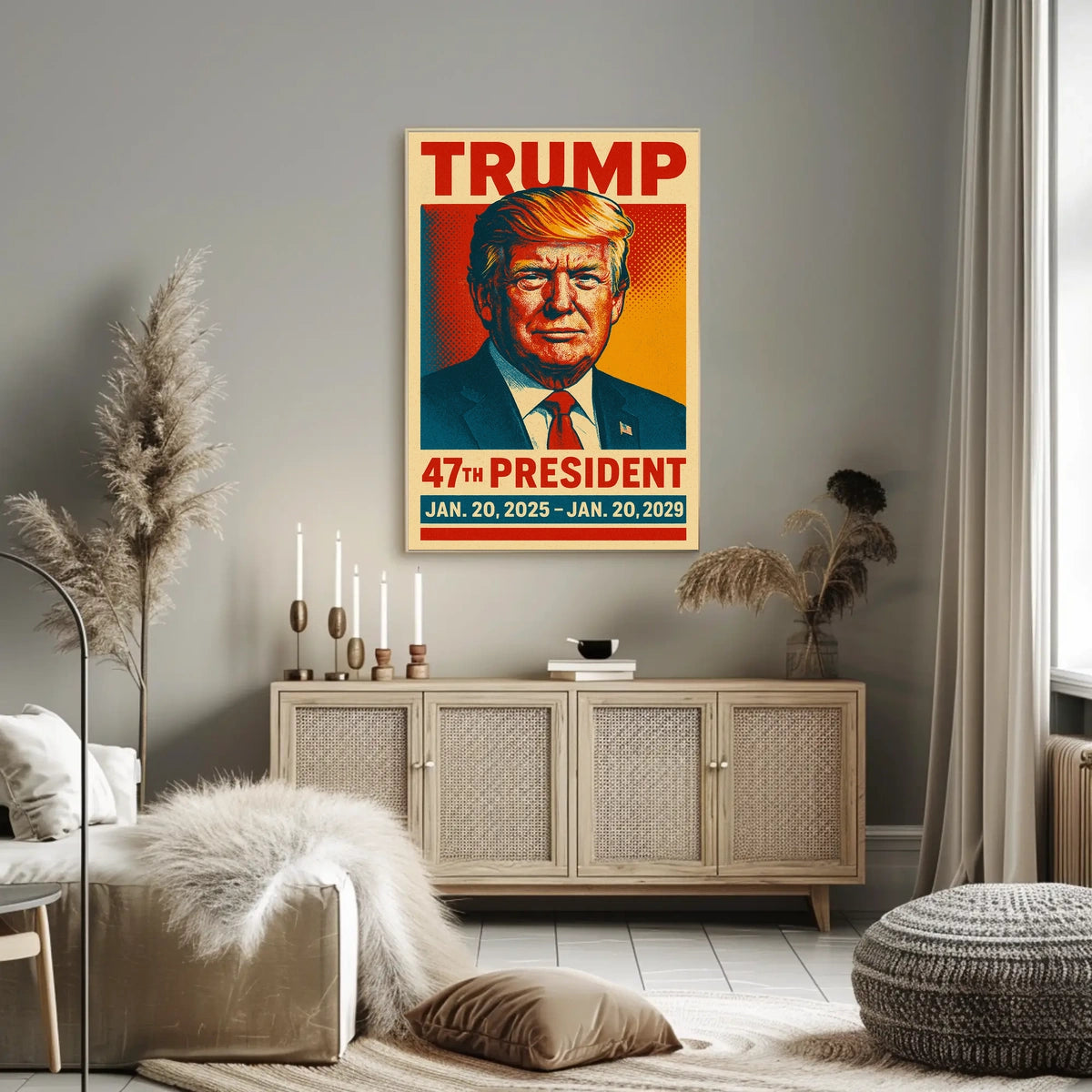 Trump 47th President Pop Art Wanderlust Poster