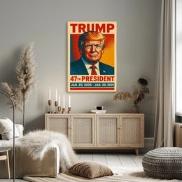 Trump 47th President Pop Art Wanderlust Poster