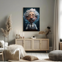 Eccentric Scientist 3D Style Pop Culture Poster