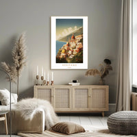 Positano Coastal View Travel Poster PosterGoat