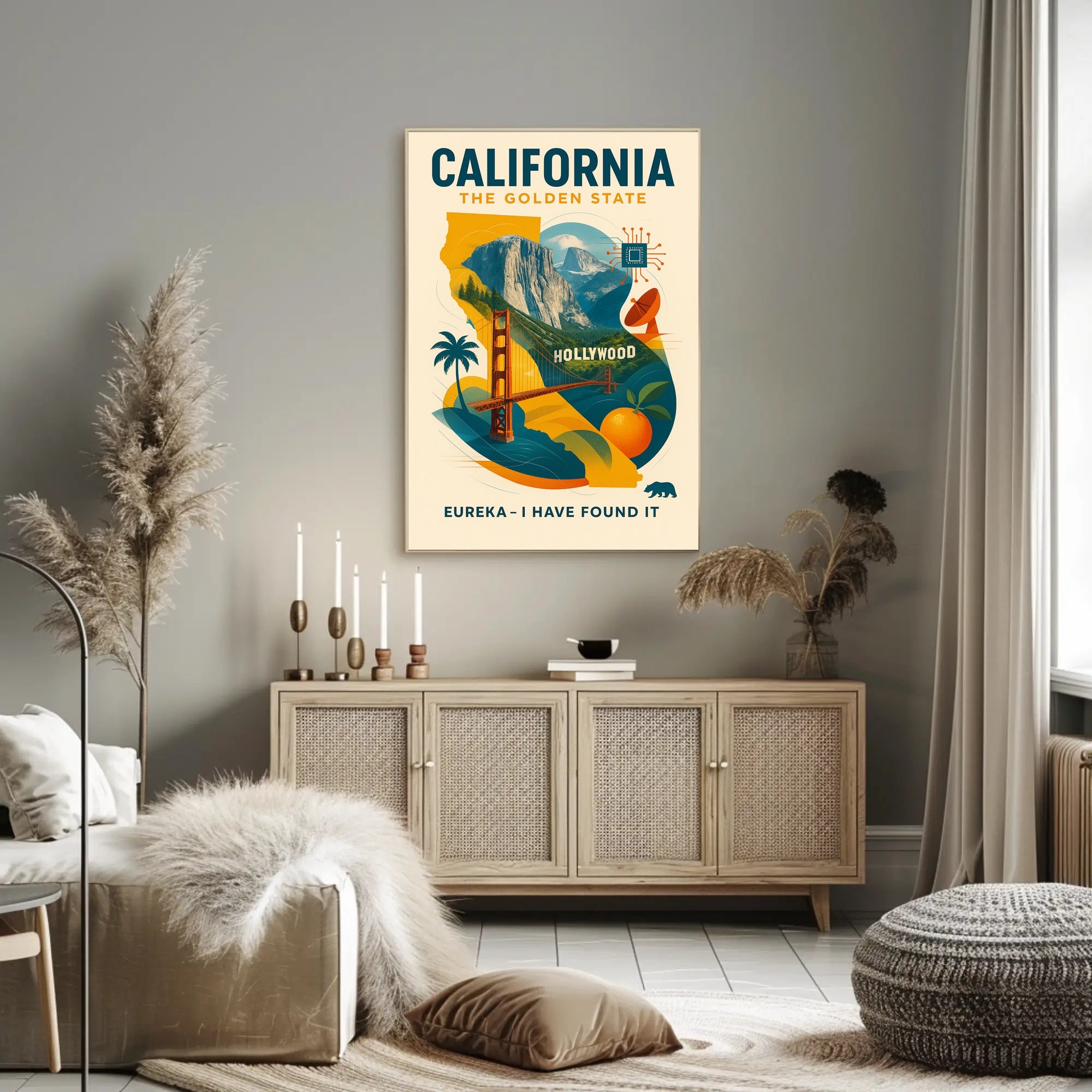 California Adventure: Vintage Travel Poster