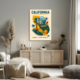 California Adventure: Vintage Travel Poster