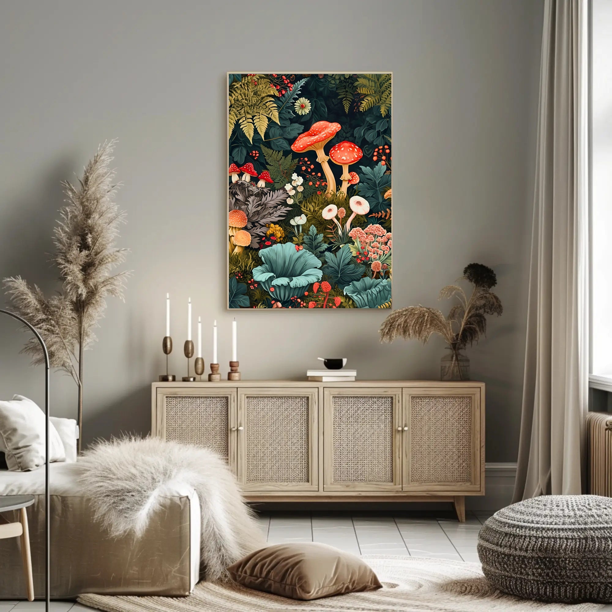 Enchanted Forest Flora William Morris Art Poster