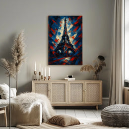 Eiffel Tower in Abstract Colors Poster