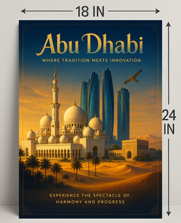 Abu Dhabi: Harmony of Tradition and Progress Travel Poster